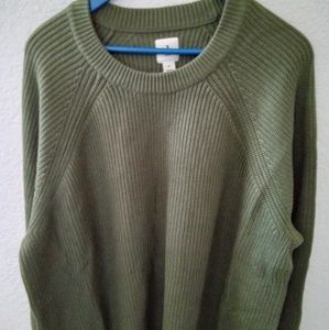 Women's Olive/Sage Green Shaker Sweater Size 5X